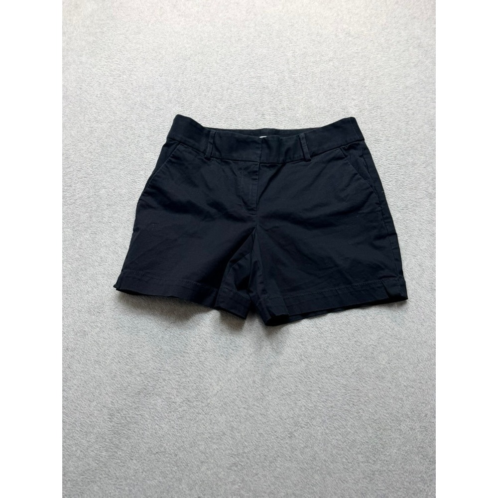 Loft Shorts Womens 6 Black Chino Twill Mid Rise 3.5 Inch Inseam